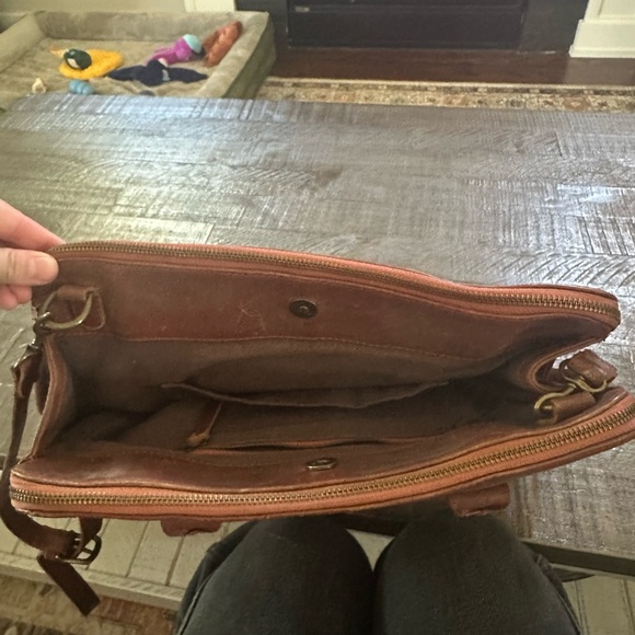 Alba bag Classic brown Leather zippy work tote - Picture 6 of 16